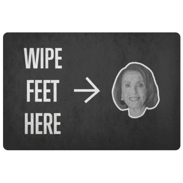 Wipe Feet Here Doormat (Nancy)
