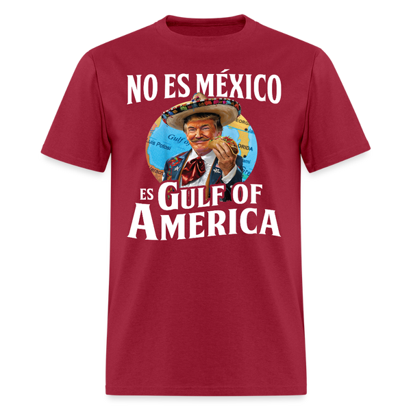 No Es México Es Gulf Of America Trump Taco T Shirt - dark red