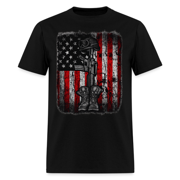 United States Veteran T Shirt - black