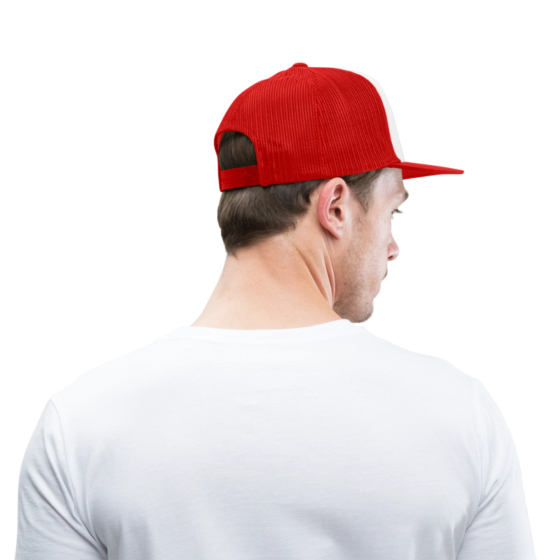 God Bless America Red Trucker Hat - white/red