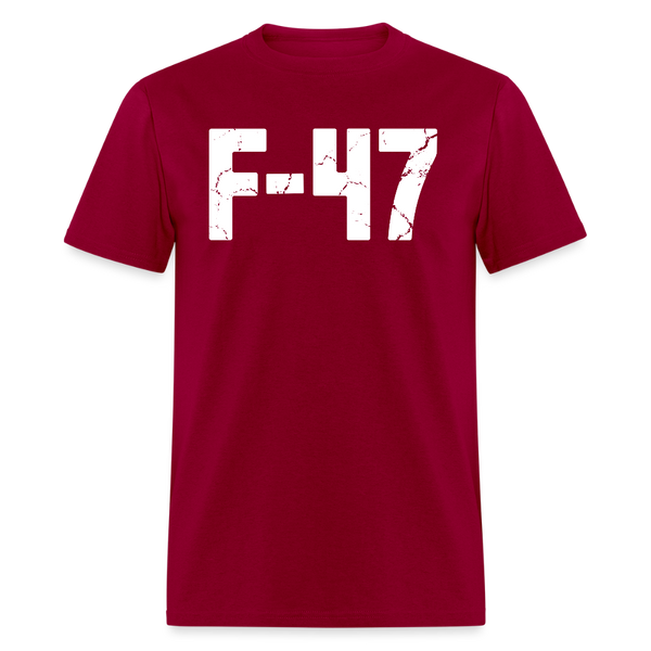 F-47 Jet T Shirt - dark red