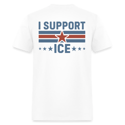I Support ICE Retro T Shirt - white