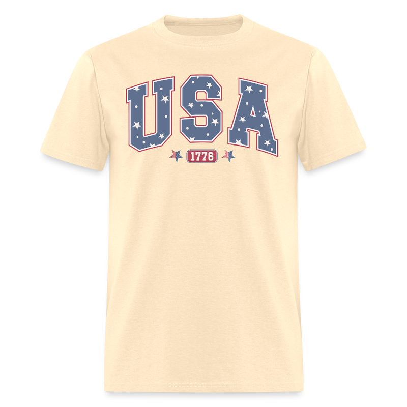 USA 1776 Retro T Shirt - natural
