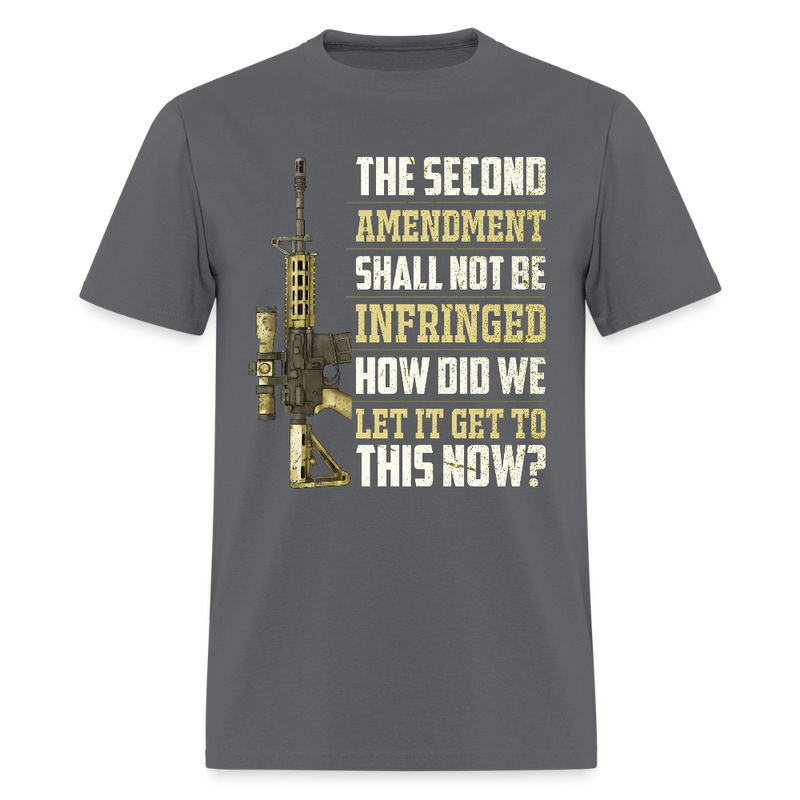 The Second Amendment Shall Not Be Infringed T Shirt - charcoal