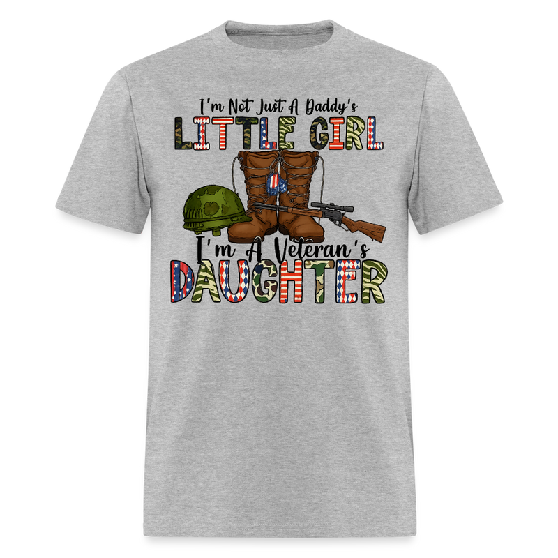 I'm Not Just A Daddy's Liitle Girl Veteran T Shirt - 3 - heather gray
