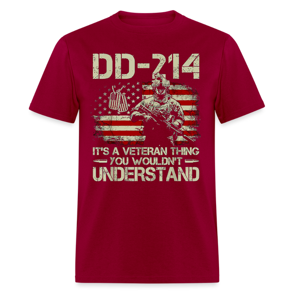 DD-214 It's A Veteran Thing You Wouldn't Understand T Shirt - dark red