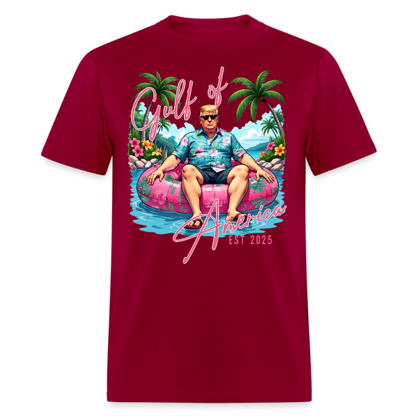 Trump Chillin' at the Gulf of America T Shirt - dark red