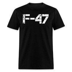 F47 Fighter Jet Aircraft T Shirt - black