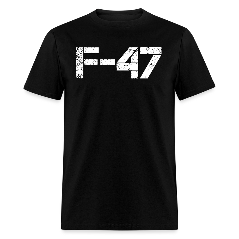 F47 Fighter Jet Aircraft T Shirt - black