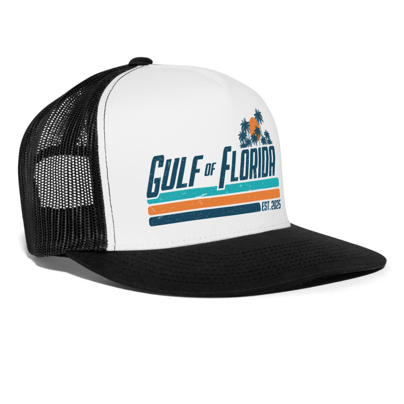 Gulf Of America Est. 2025 Trucker Hat - 3 - white/black