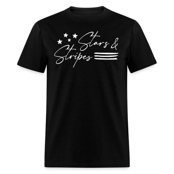 Stars and Stripes T Shirt - black