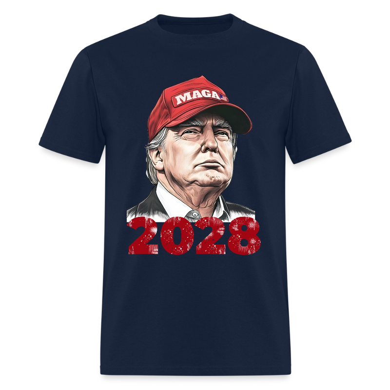 MAGA President Trump 2028 T Shirt - navy