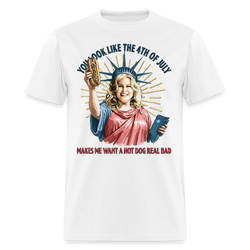 You Look Like the 4th of July Movie Meme T Shirt - white