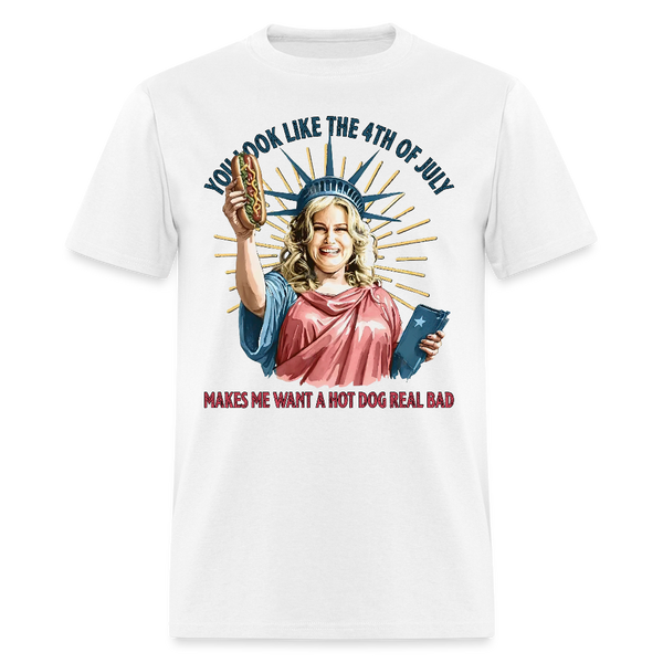 You Look Like the 4th of July Movie Meme T Shirt - white
