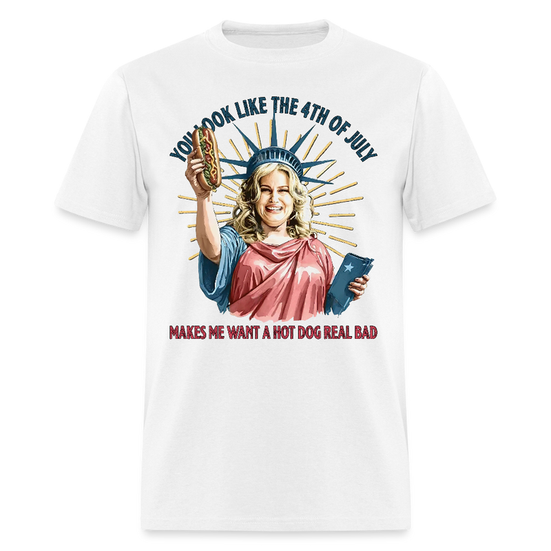 You Look Like the 4th of July Movie Meme T Shirt - white