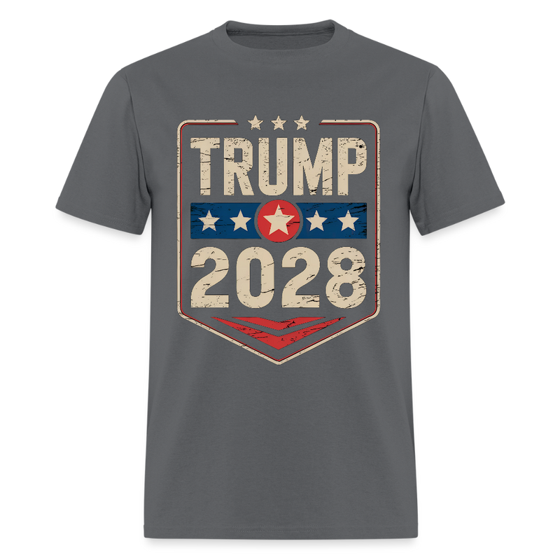 Trump 2028 Patriotic T Shirt - charcoal
