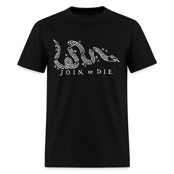 Join Or Die T Shirt - black
