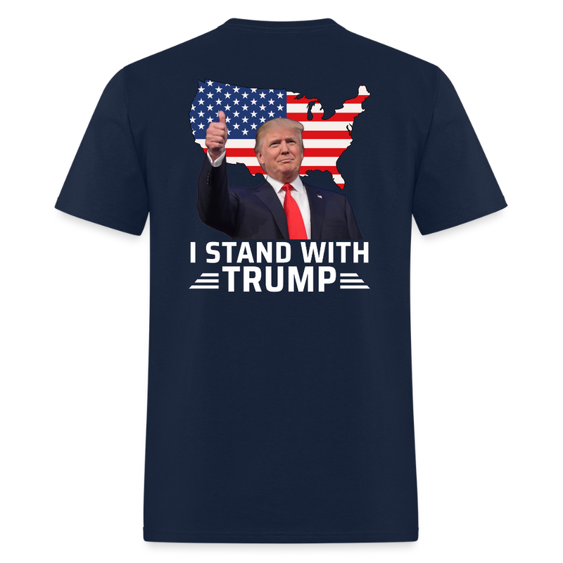 I Stand With Trump T Shirt - 2 - navy