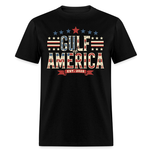 Retro Gulf Of America Est 2025 T Shirt - black