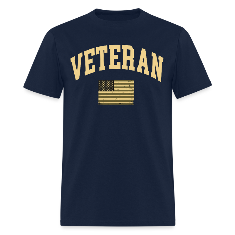 Veteran USA Flag T Shirt - 2 - navy