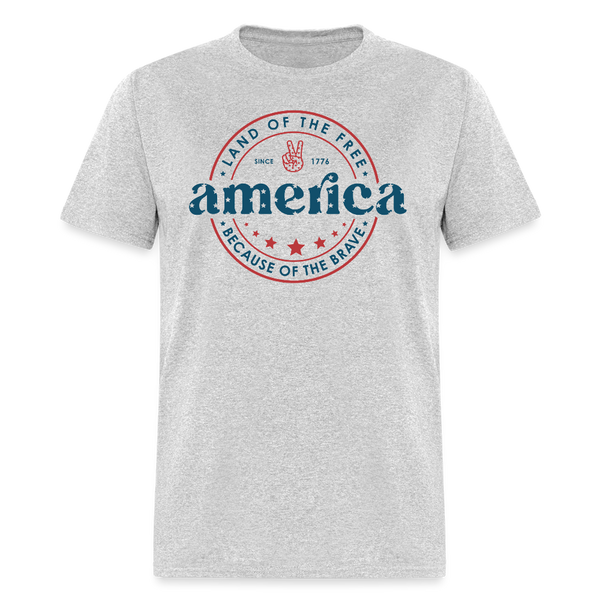 America Since 1776 Land Of The Free T Shirt - heather gray