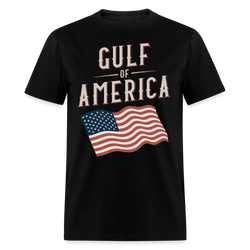 Gulf of America Flag Waving T Shirt - black