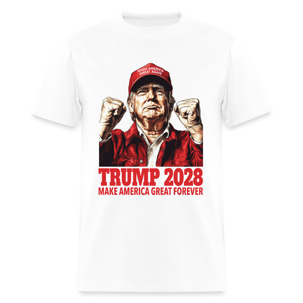 Trump 2028 Make America Great Forever T Shirt - white