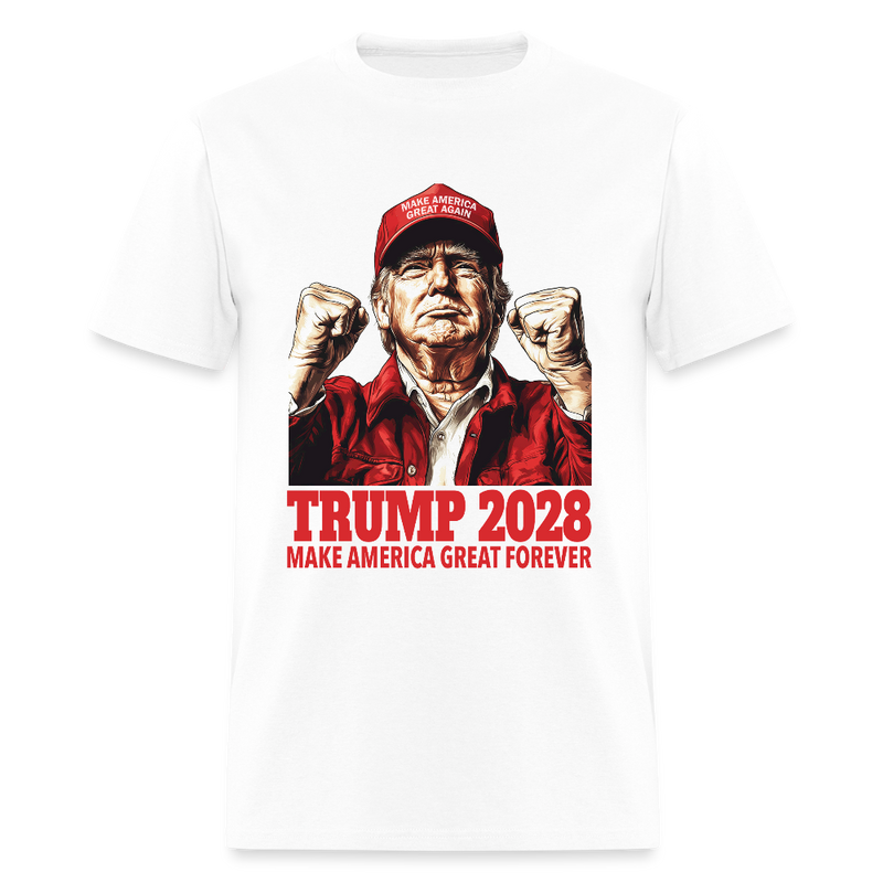 Trump 2028 Make America Great Forever T Shirt - white