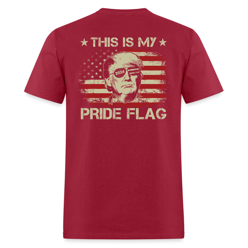 This Is My Pride Flag Trump Back Print T Shirt - dark red