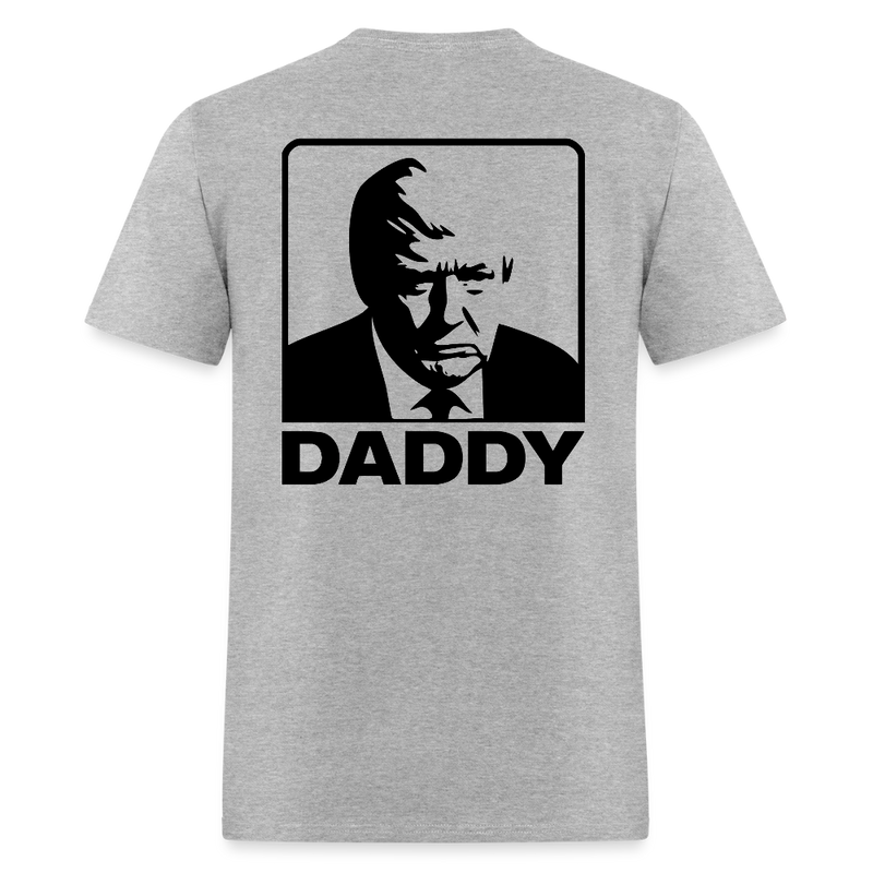 Daddy Trump Double-sided Print T Shirt - heather gray