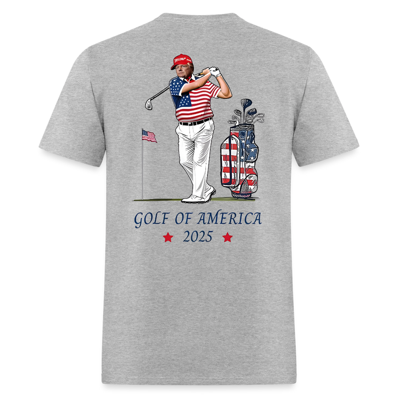 Golf Of America 2025 Trump 47 T Shirt - heather gray