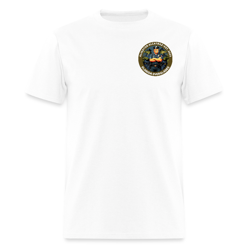 Alligator Alcatraz Welcome To The Swamp Trump T Shirt - white