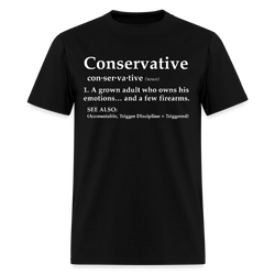 Conservative A Grown Adult Who Owns His Emotions T Shirt - black