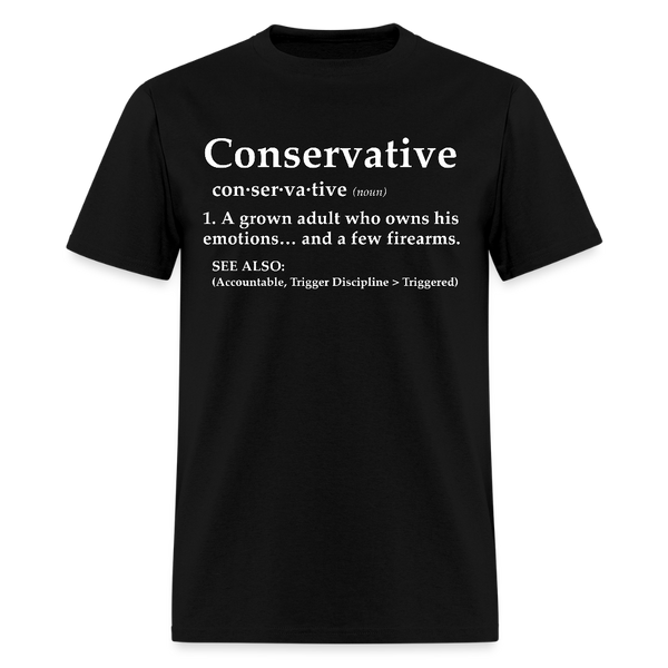 Conservative A Grown Adult Who Owns His Emotions T Shirt - black