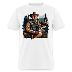 Deer Hunting Trump T Shirt - white