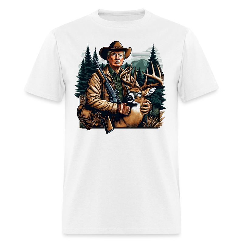 Deer Hunting Trump T Shirt - white