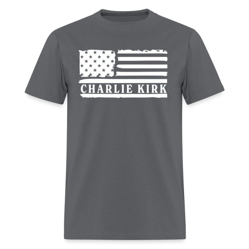 Charlie Kirk USA T Shirt - charcoal