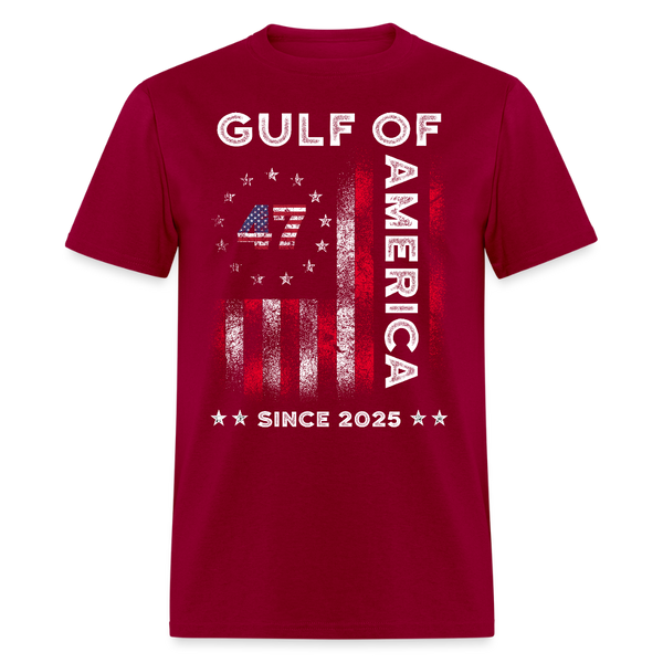 Gulf Of America Trump 47 T Shirt - dark red