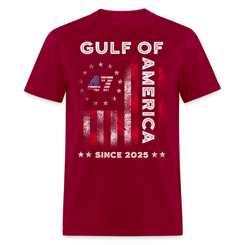 Gulf Of America Trump 47 T Shirt - dark red