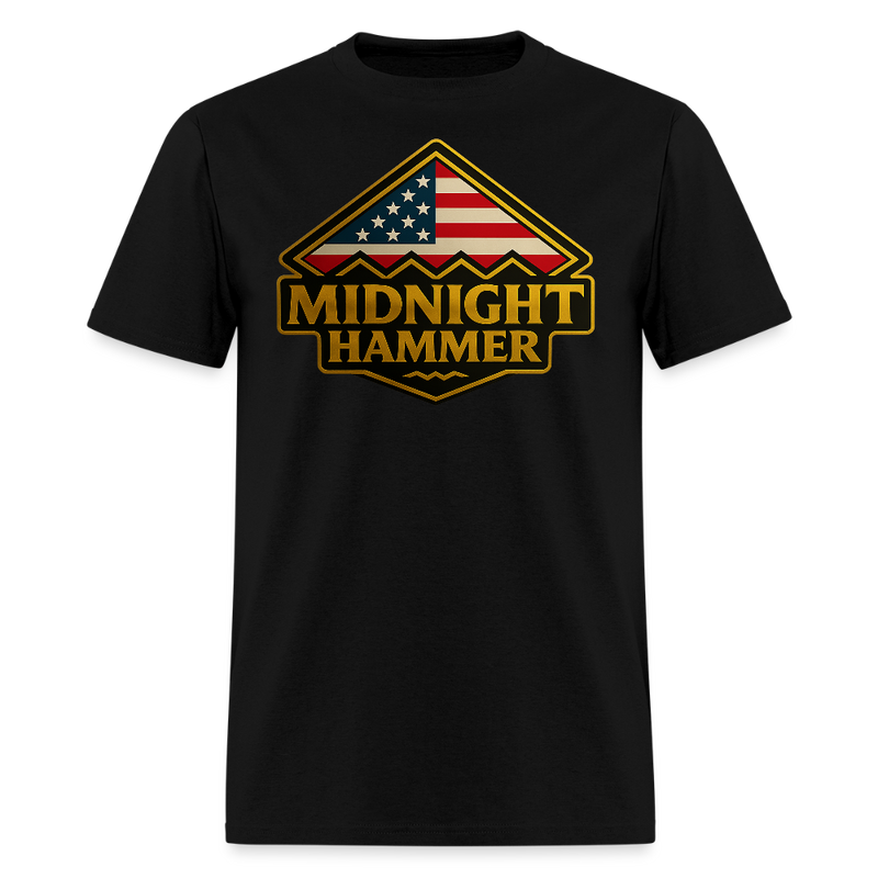 Midnight Hammer B-2 Super Hero T Shirt - black