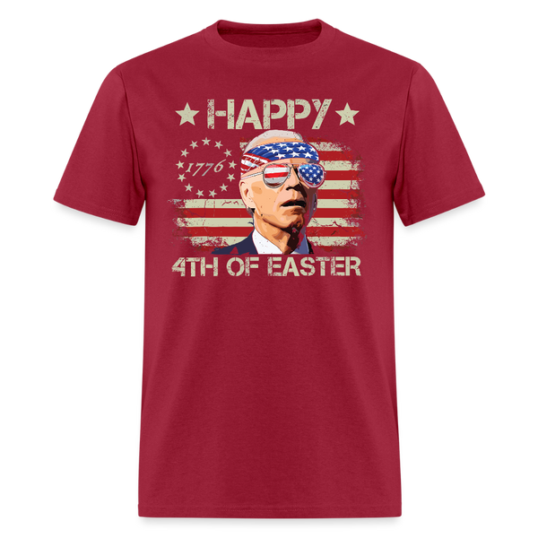 Happy 1776 4th Of Easter Biden T Shirt - dark red