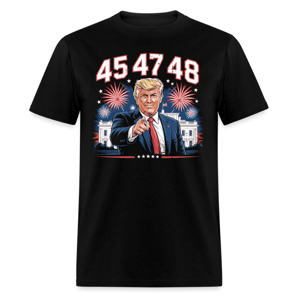 Trump 45 47 48 T Shirt - black