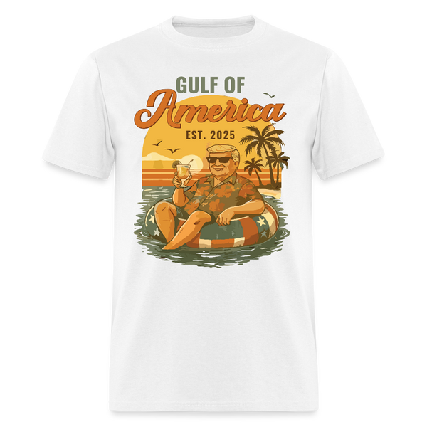Trump Gulf Of America Retro Est. 2025 T Shirt - white