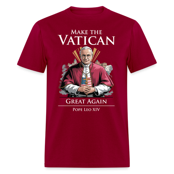 Make the Vatican Great Again — Pope Leo XIV T Shirt - dark red