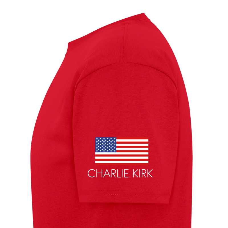 Charlie Kirk Forever In Our Heart US Flag T Shirt - red