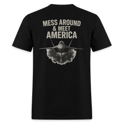 Mess Around & Meet America T Shirt - black