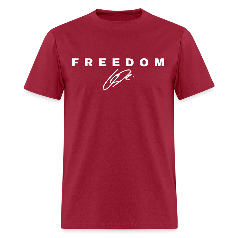 Freedom When People Stop Talking Charlie Kirk T Shirt - 2 - dark red