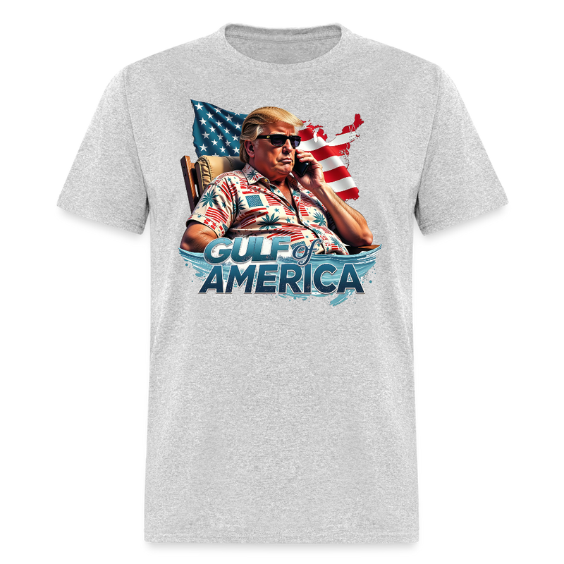 Gulf of America Trump Vacation T Shirt - heather gray