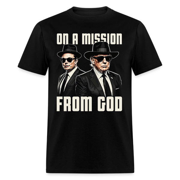 On An Mission From God T Shirt - black