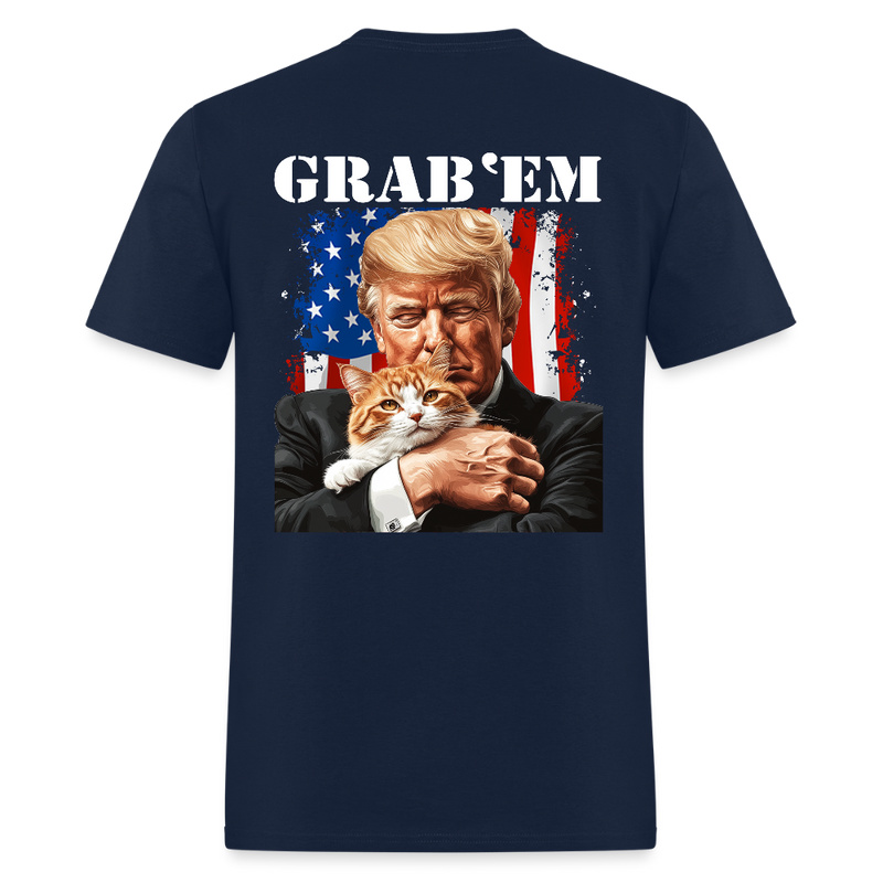 Trump Grab 'Em T Shirt - navy